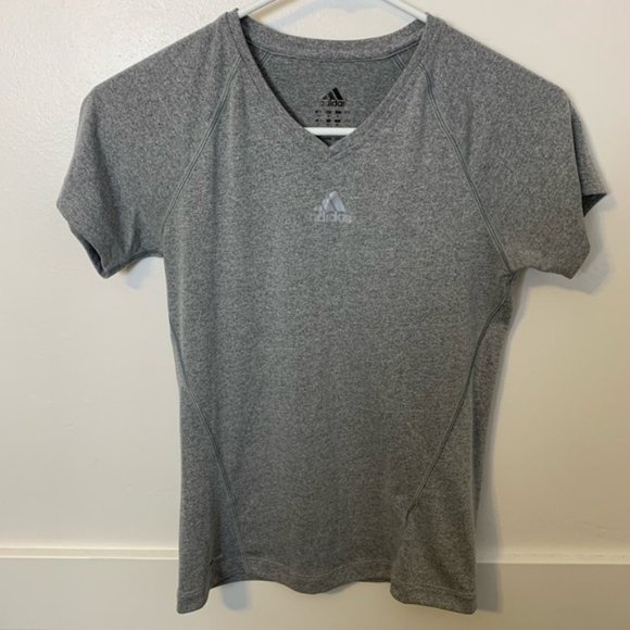 adidas Tops - Adidas Climalite Gray Short Sleeve Running Shirt
